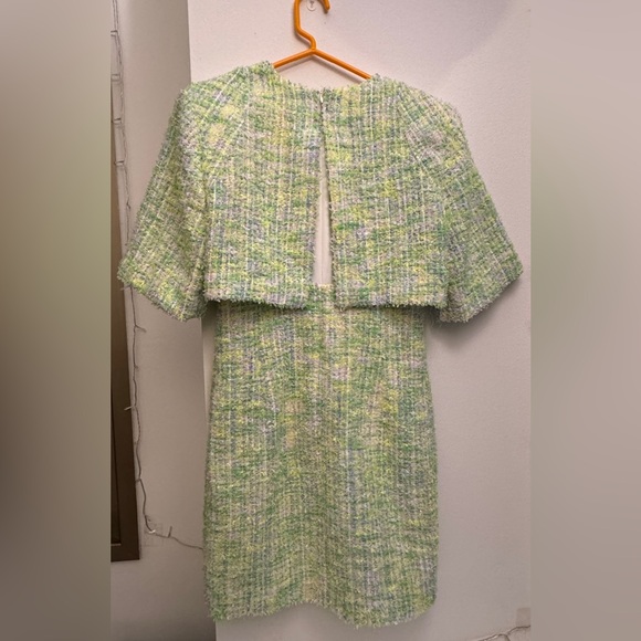 Sandro Agy checked layered-effect tweed mini dress - Picture 6 of 8